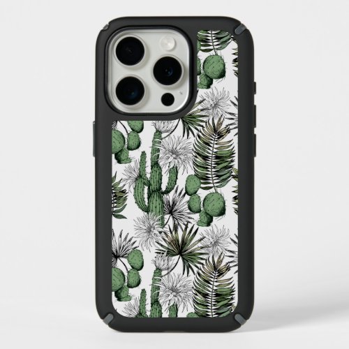 Cactus Desert Pattern iPhone 15 Pro Case