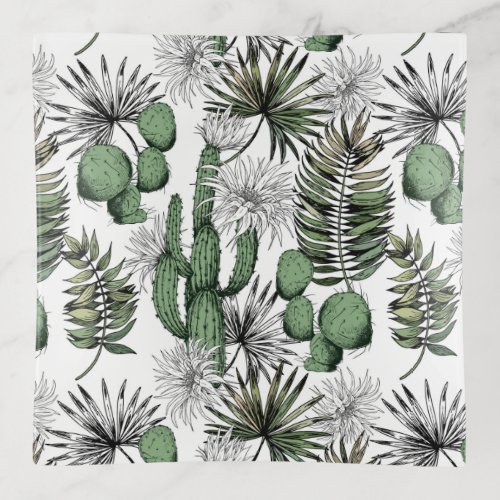 Cactus Desert Pattern Trinket Tray