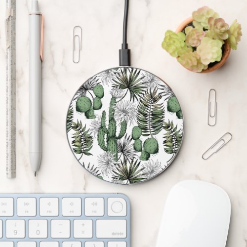 Cactus Desert Pattern Wireless Charger