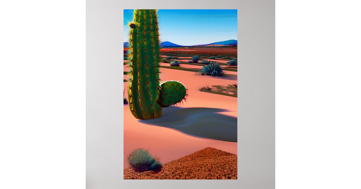 Cactus Desert Poster | Zazzle