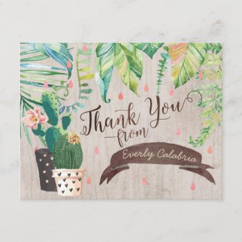 Cactus Desert Shower Thank You Cards by joyonpaper at Zazzle