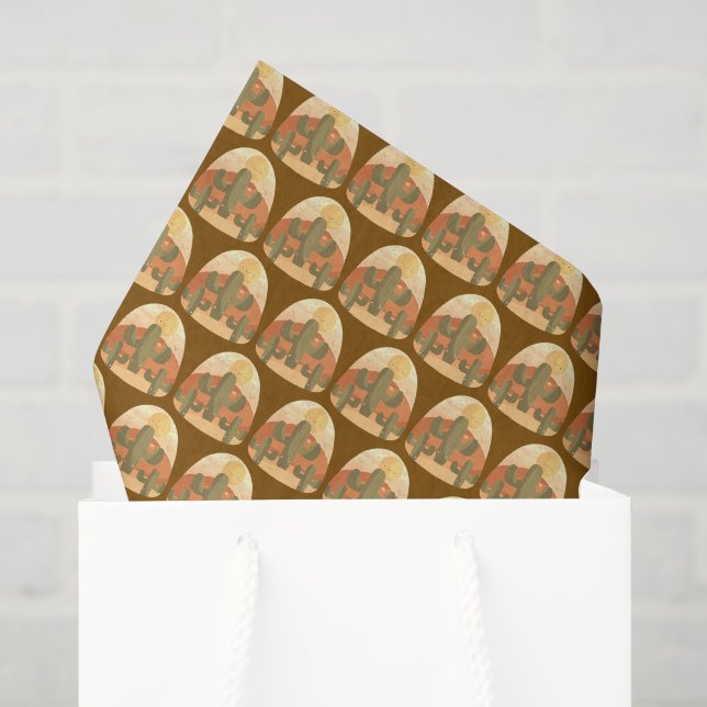 Cactus Desert With Sun Tissue Paper (Gift Bag)