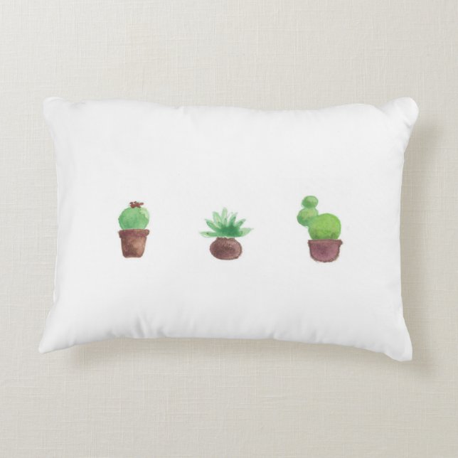 Cactus Design Accent Pillow (Back)