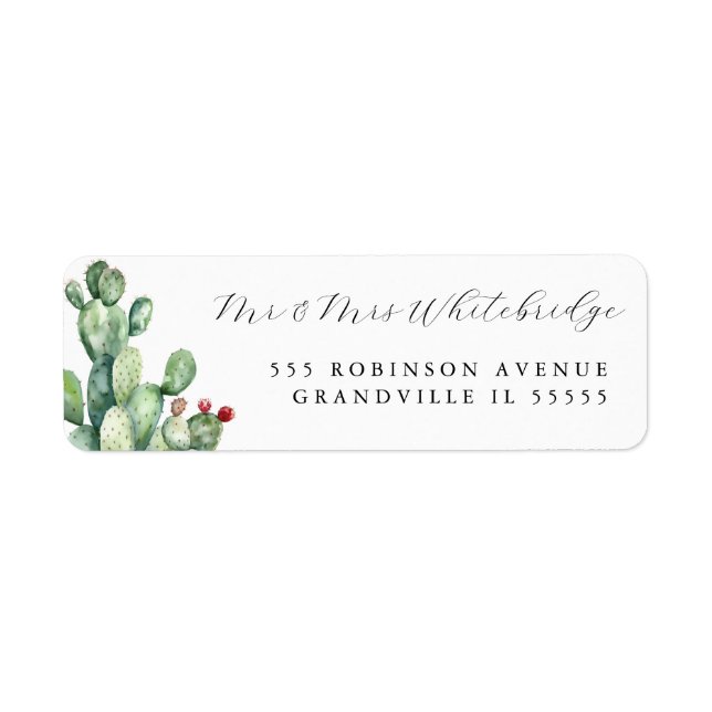 Cactus Design Label (Front)