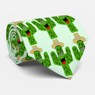 Cactus Design Neck Tie