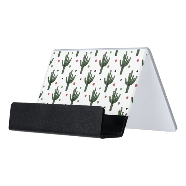Cactus Desk Business Card Holder (Angled Front)