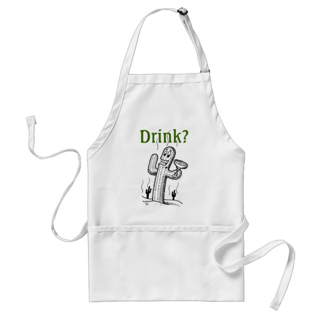 Cactus Drink Adult Apron (Front)