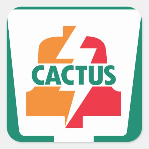Cactus Eleven Bell 1 designed by Robitussin Square Sticker