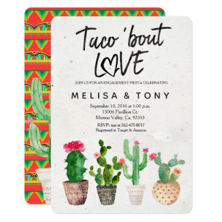 Cactus engagement party Invitation Taco Bout Love