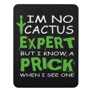 Cactus Expert Door Sign