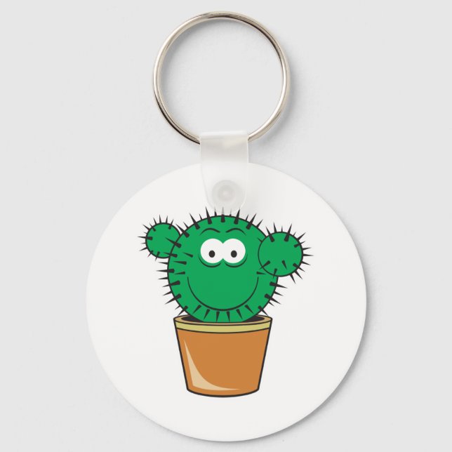 Cactus Face Keychain (Front)