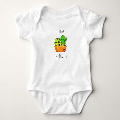 Cactus Family Baby Bodysuit