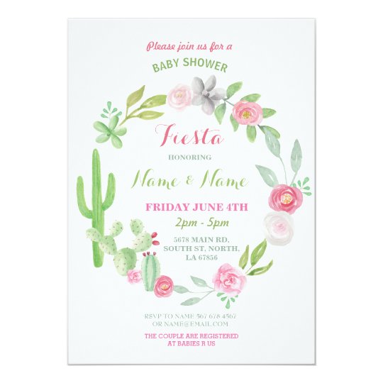 Cactus Fiesta Baby Shower Girl Boy Mexican Invite | Zazzle.com