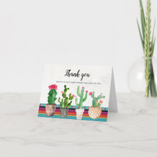 Cactus Fiesta Couples Shower Thank You card