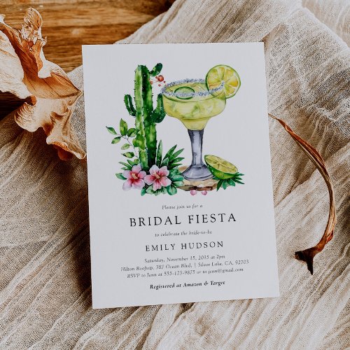 Cactus Fiesta Margarita Bridal Shower Invitation