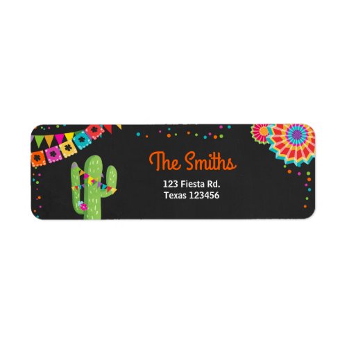 Cactus Fiesta Mexican Return Address Label Party