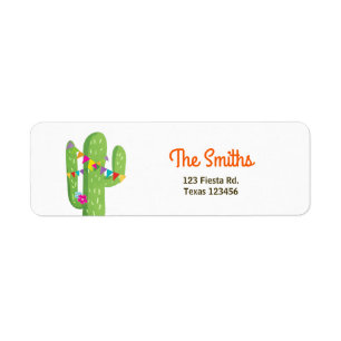 Cactus Fiesta Mexican Return Address Label Party