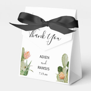 Cactus Floral Desert Wedding Favor Box