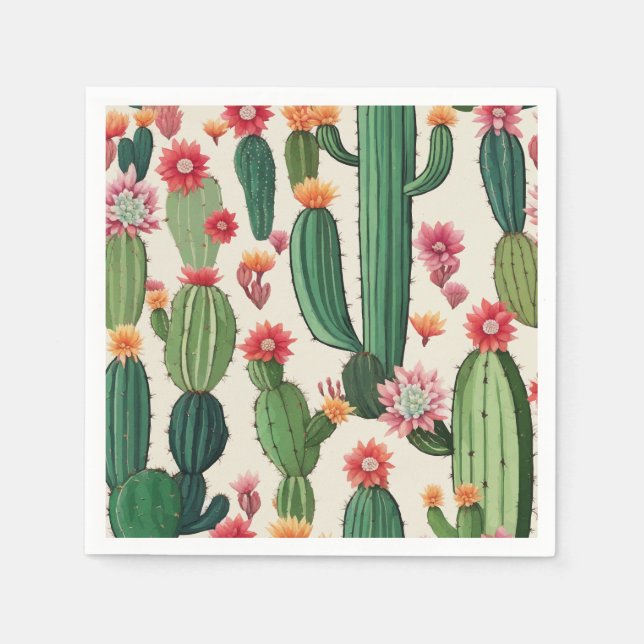Cactus floral napkins (Front)