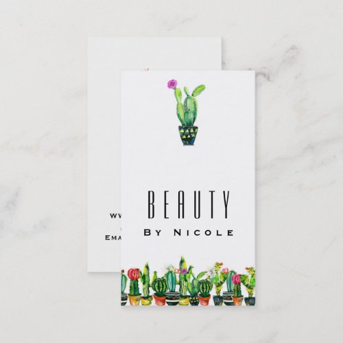 Cactus Floral Rustic Southwestern Boho Chic Business Card
