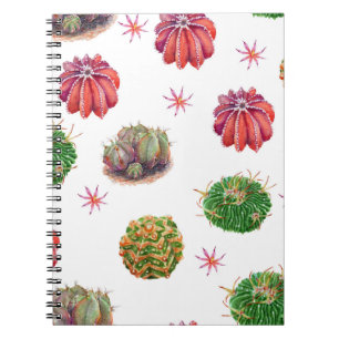 Cactus Floral: Watercolor Background Notebook