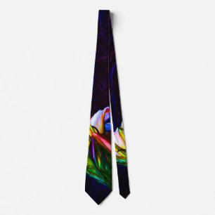 “Cactus Flower At Sunset #85” Neck Tie