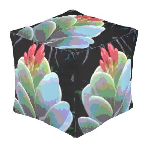 Cactus Flower Buds Outdoor Pouf