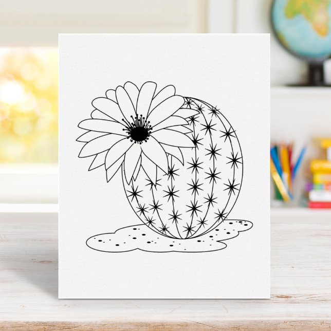 Cactus Flower Coloring Page Poster (Creator Uploaded)