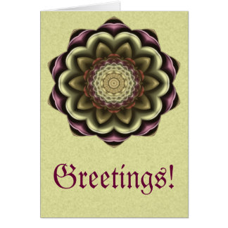 Cactus Flower Kaleidoscope Mandala Cards