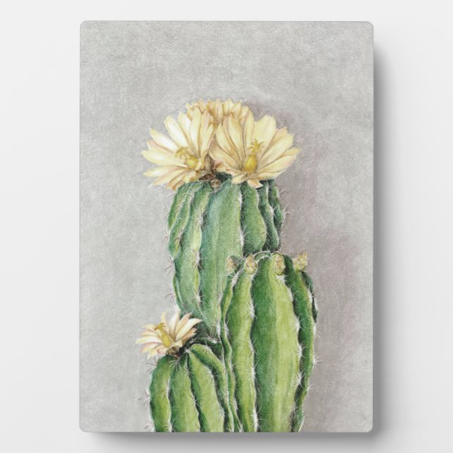 Cactus Flower Painting Plaque (Front)