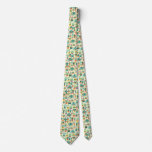 Cactus Flower Pattern Neck Tie