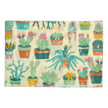 Cactus Flower Pattern Pillowcase