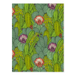 Cactus Flower Pattern Postcard