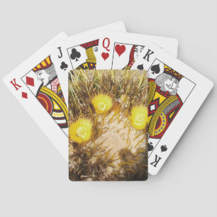 Cactus Flower Photo Poker Cards