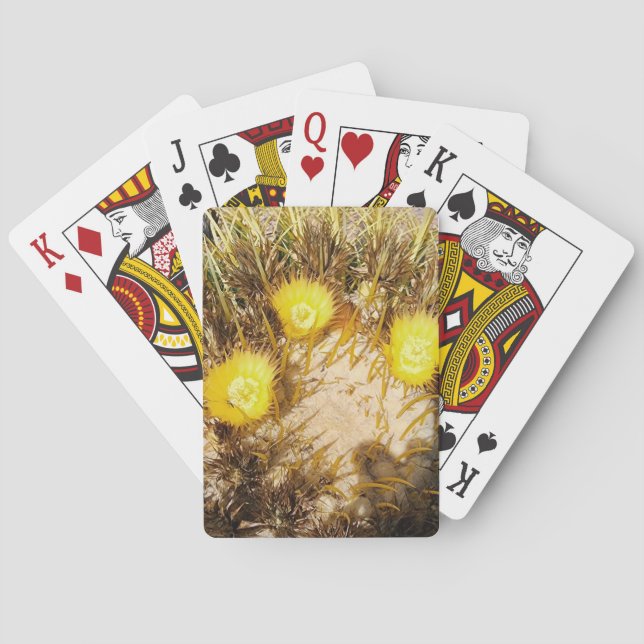 Cactus Flower Photo Poker Cards (Back)