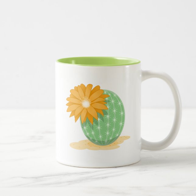 Cactus Flower - Prickly Things Quote Two-Tone Coffee Mug (Right)
