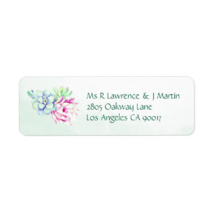 Cactus Flower & Succulents Label
