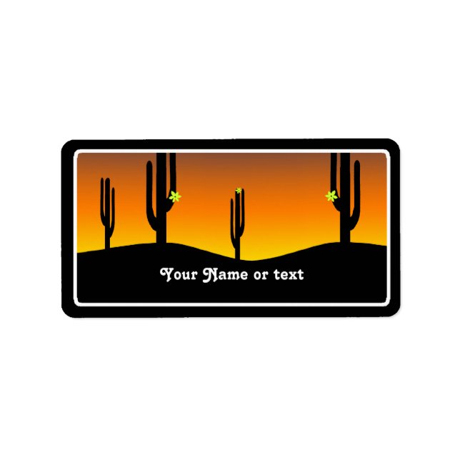 Cactus Flower Sunset Label (Front)