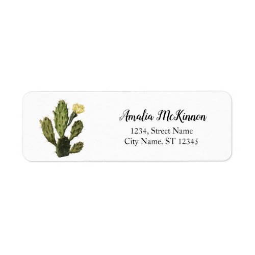 Cactus Flower Vintage Return Address Labels
