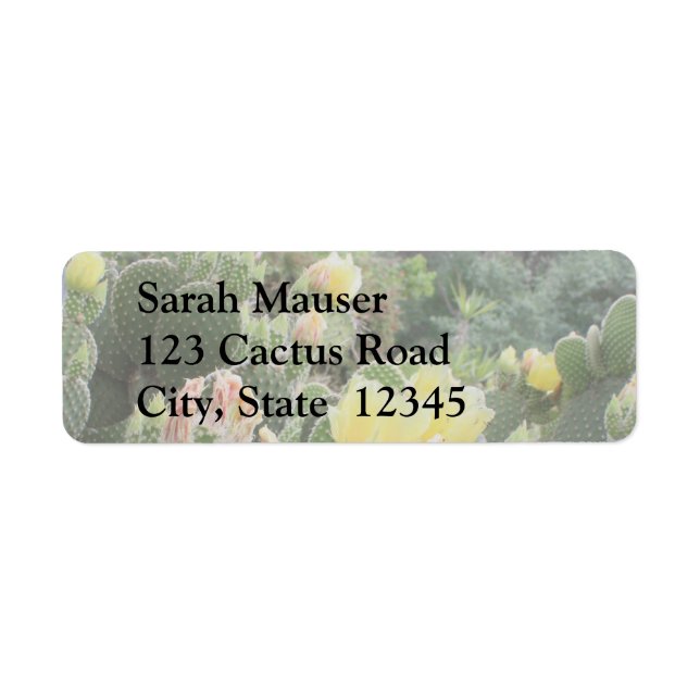 Cactus Flowers Labels (Front)