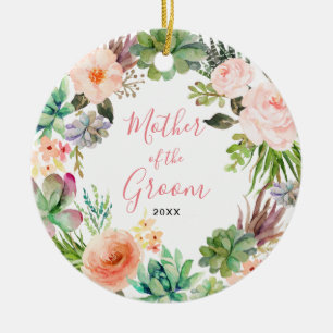 Cactus Flowers Mother of the Groom Ornament