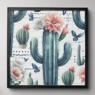 Cactus Flowers Peel And Stick Photo Tile