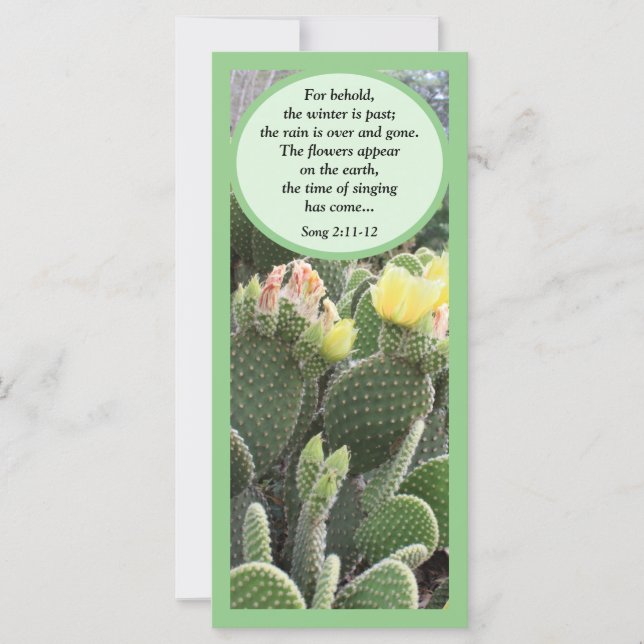 Cactus Flowers Song of Solomon Flat Card (Front)