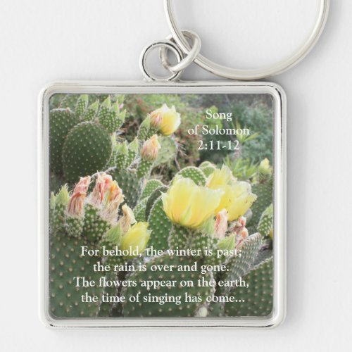 Cactus Flowers Song of Solomon Keychain