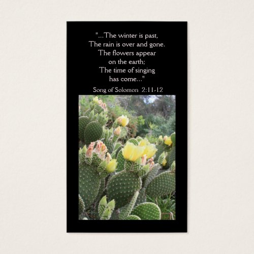 Cactus Flowers Song of Solomon Wallet Card