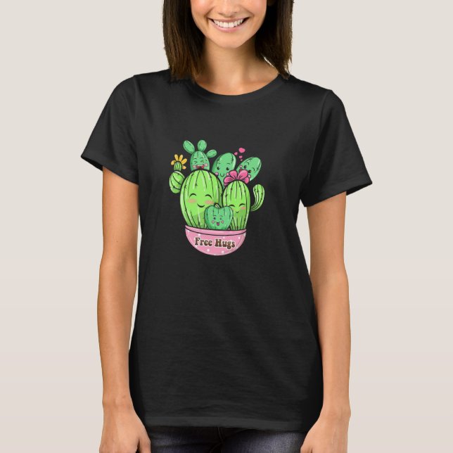 Cactus Free Hug Desert Plant Succulent T-Shirt (Front)