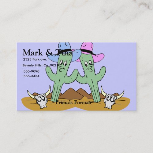 Cactus Friends Set Business Card Templates