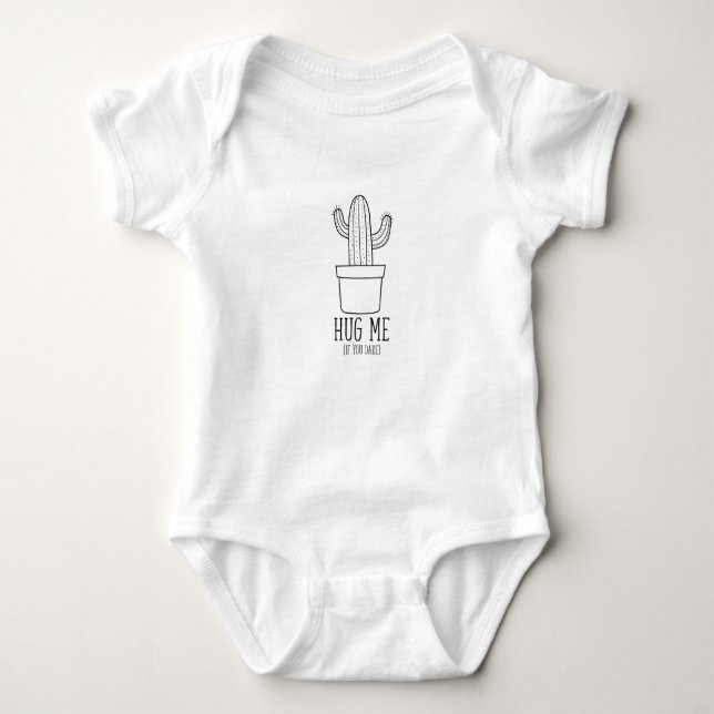 Cactus funny quote baby clothes baby bodysuit (Front)