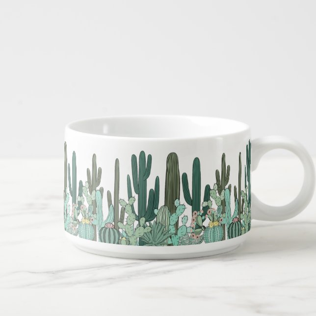 Cactus Garden Art Bowl (Left)