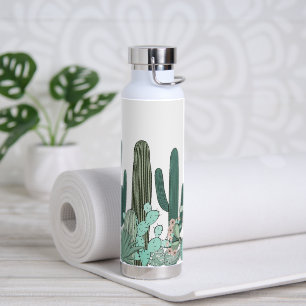 Cactus Garden Art Water Bottle